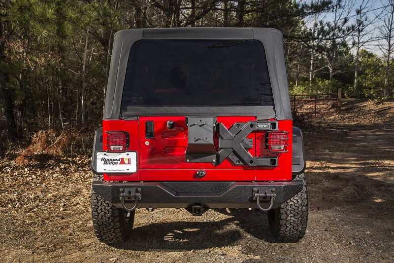 Jeep Wrangler Rubicon Spare Tire Carrier - Rugged Ridge - Spartacus HD - Black - `97-`06